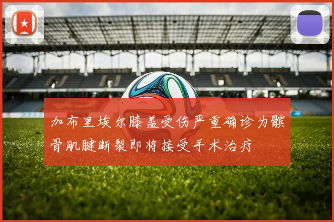 加布里埃尔膝盖受伤严重确诊为髌骨肌腱断裂即将接受手术治疗